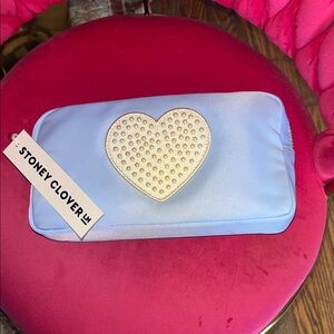 Stoney Clover Lane Periwinkle Jumbo Heart Small Pouch